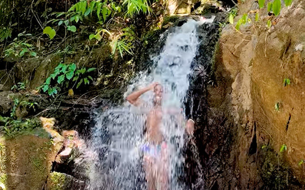 Waterfall Bathing Video